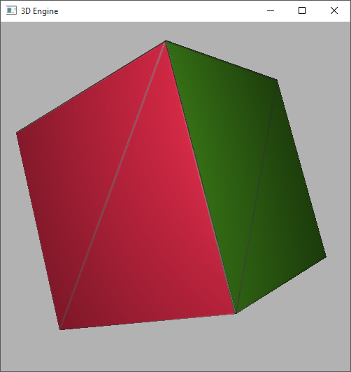 A screenshot of a rotating cube