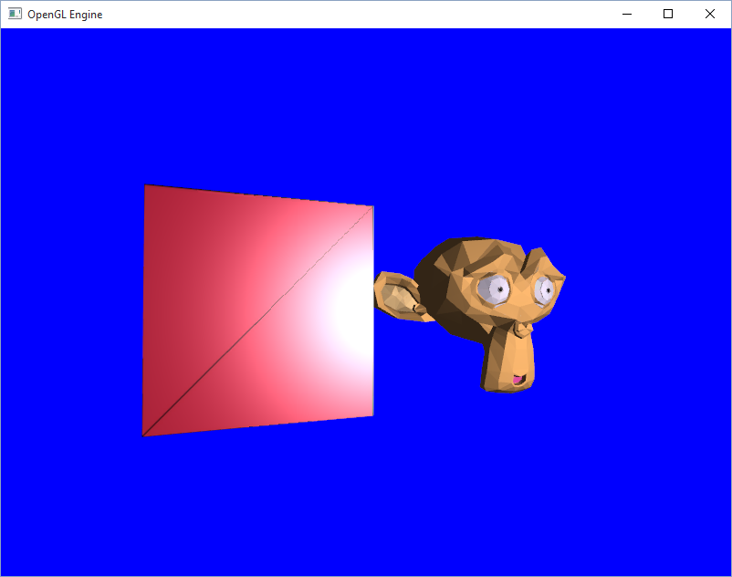 A screenshot of some basic models being displayed in an openGL engine